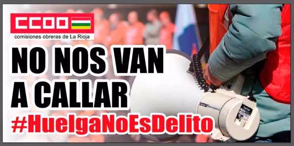 concentracion Huelga no es delito. La rioja